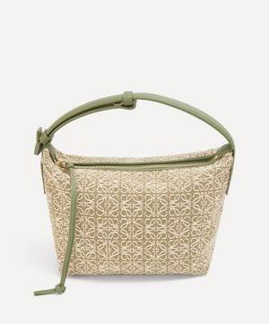 Small Cubi Anagram Jacquard Canvas and Leather Shoulder Bag