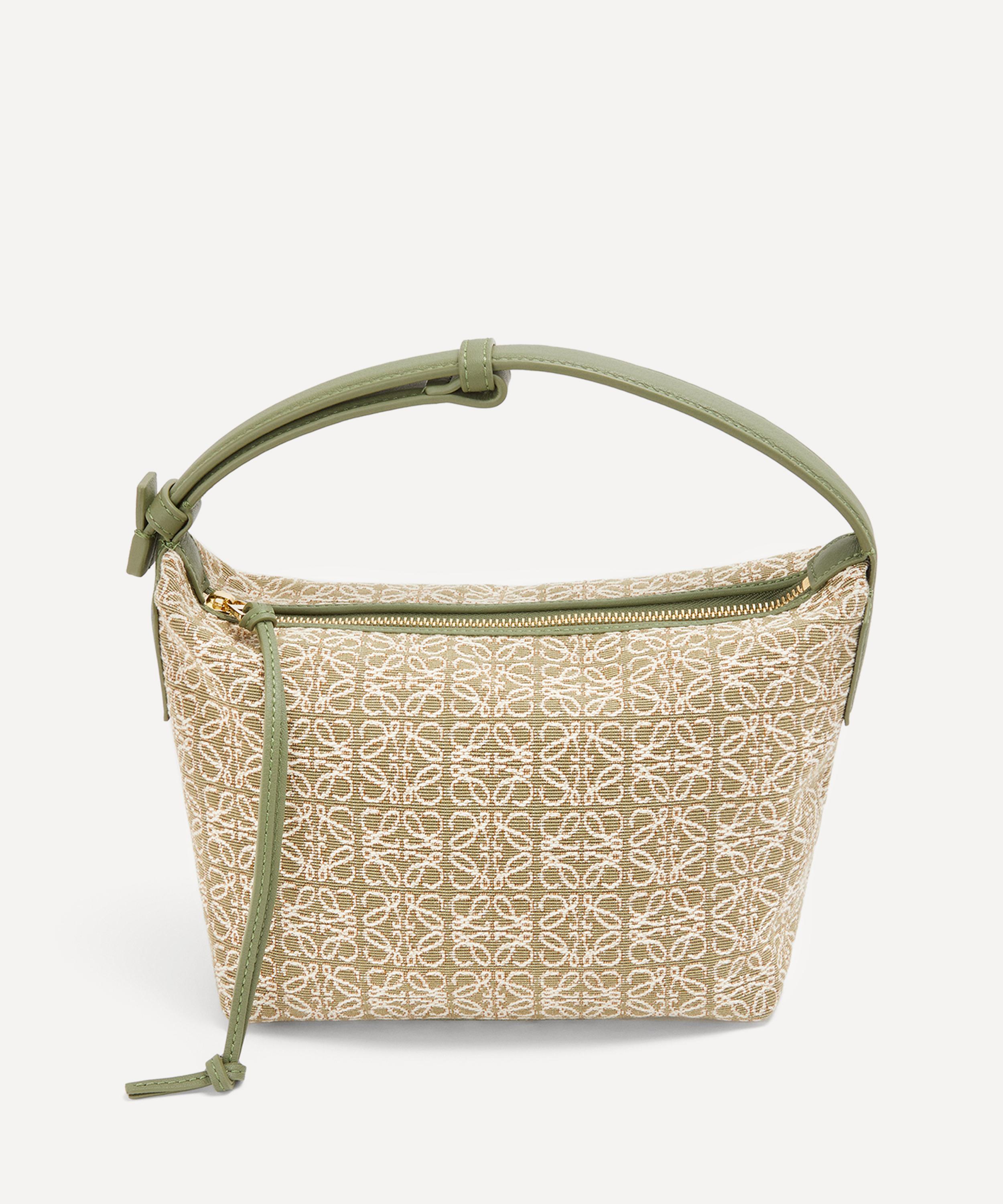Loewe - Small Cubi Anagram Jacquard Canvas and Leather Shoulder Bag image number 