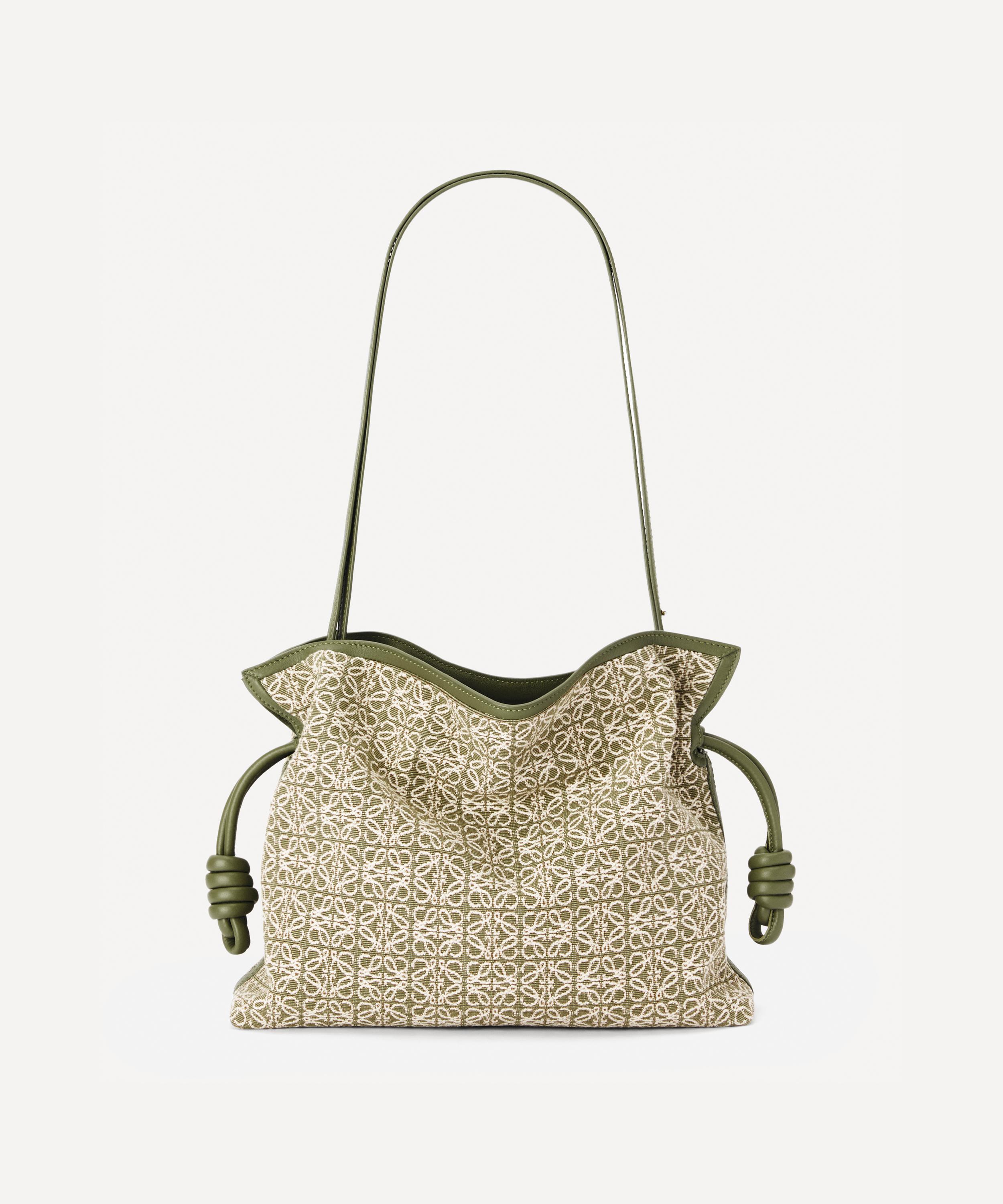 Loewe Flamenco Anagram Jacquard and Leather Clutch Bag | Liberty