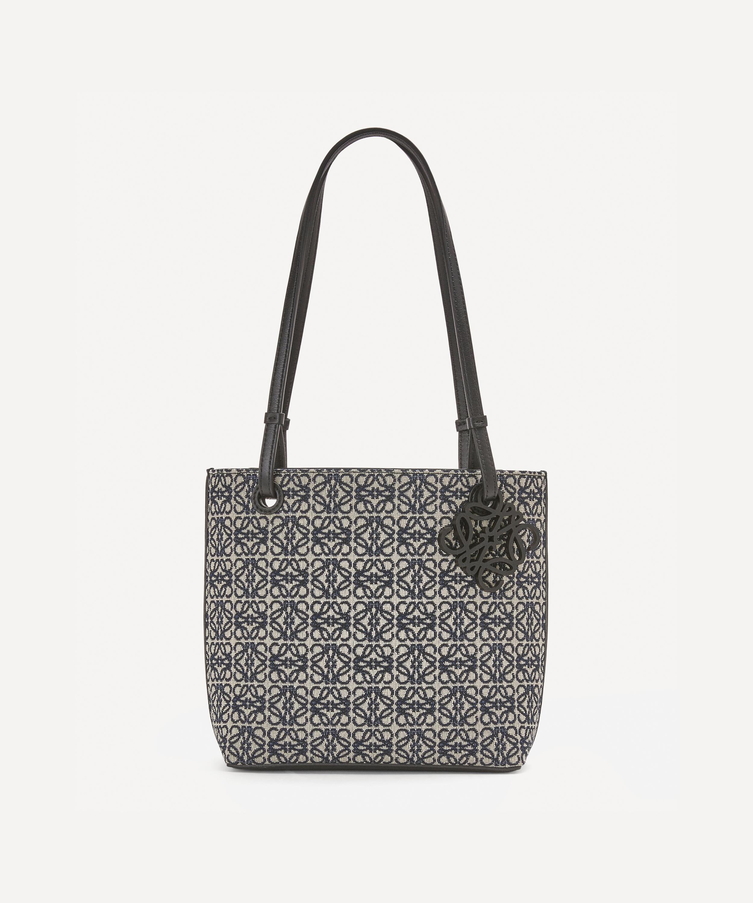 Loewe - Square Anagram Jacquard and Leather Tote Bag image number 0