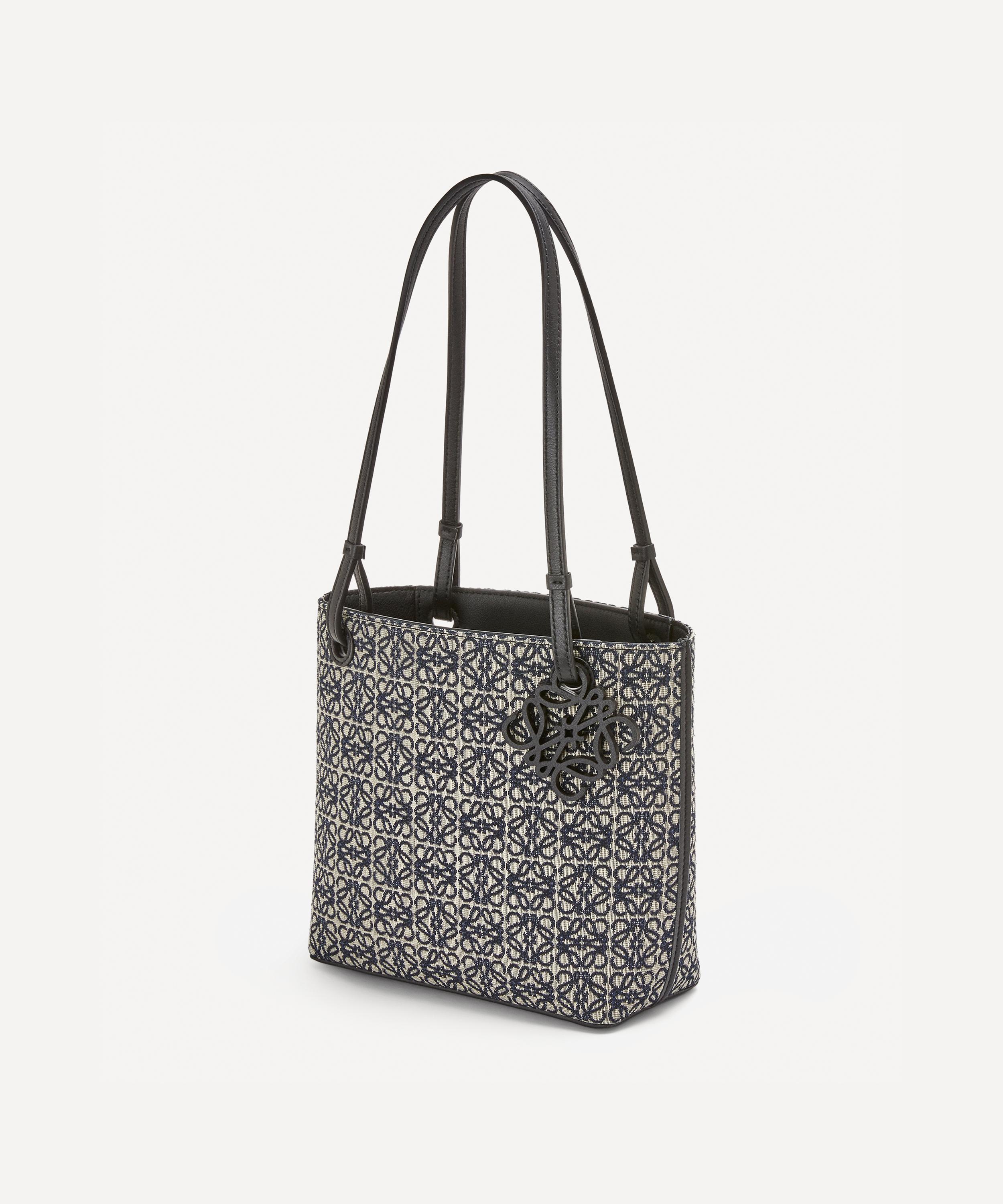 Loewe - Square Anagram Jacquard and Leather Tote Bag image number 1