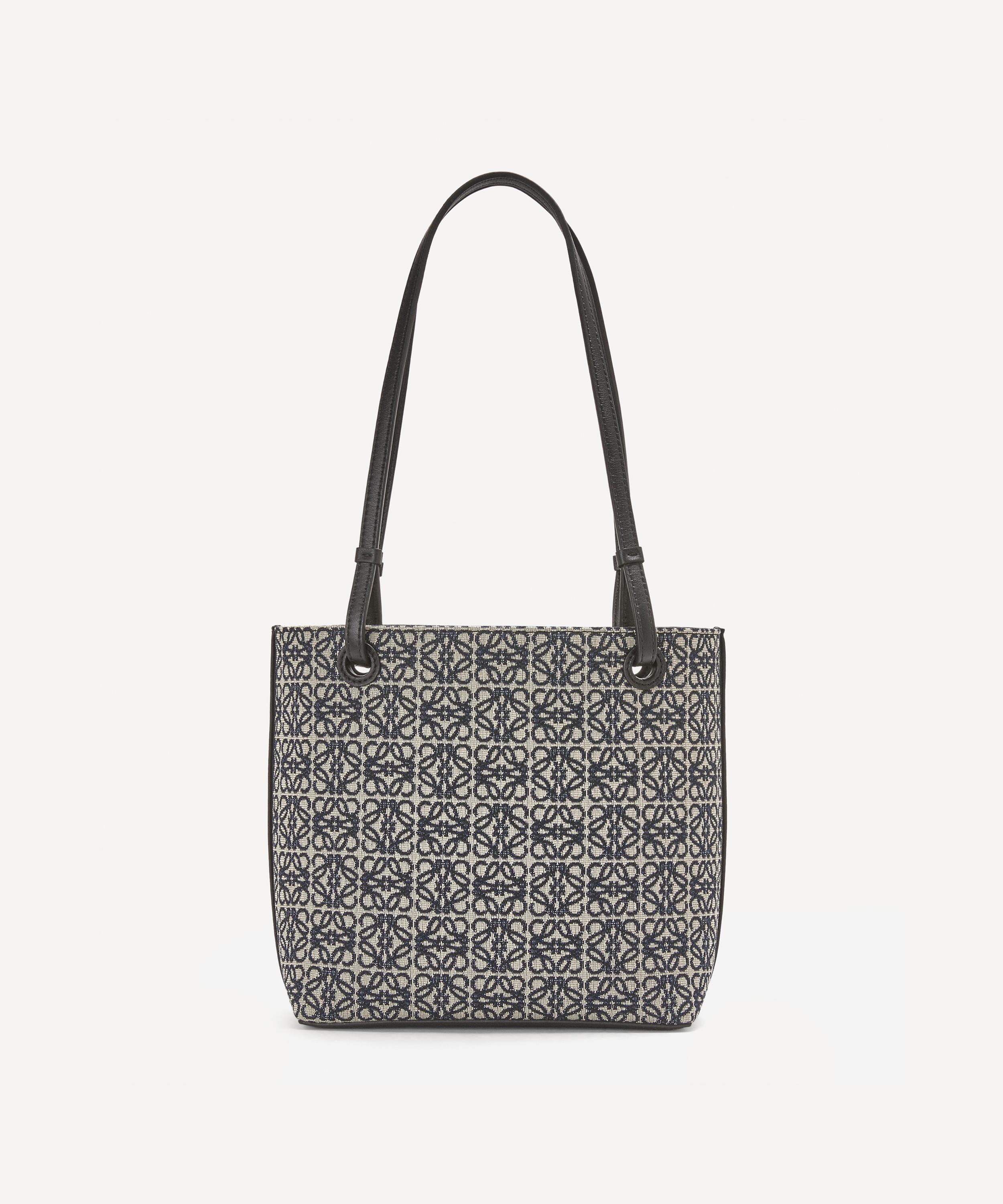 Loewe - Square Anagram Jacquard and Leather Tote Bag image number 2