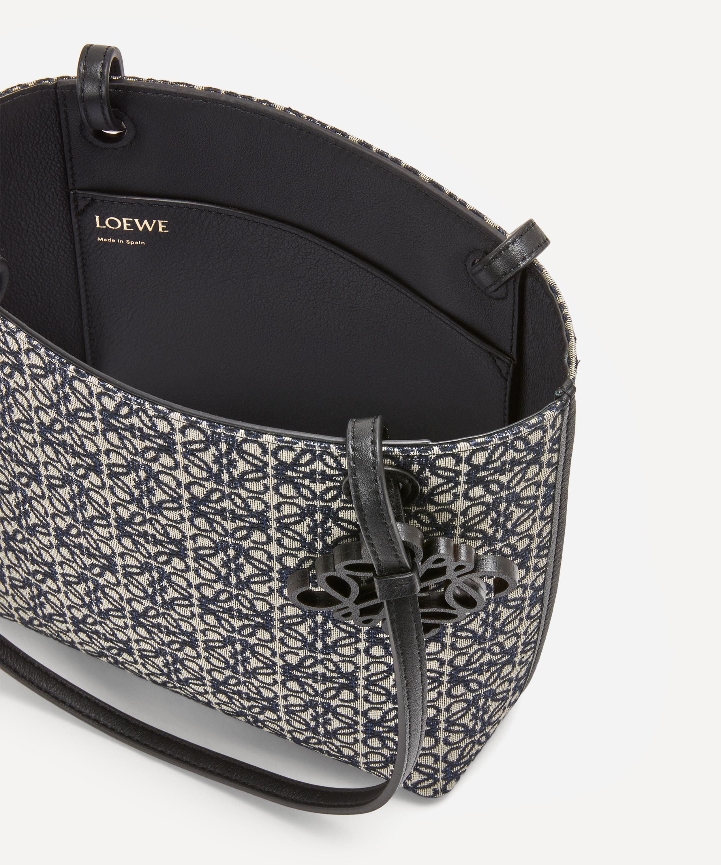 Loewe - Square Anagram Jacquard and Leather Tote Bag image number 3