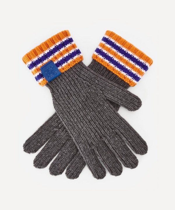 Loewe - Knitted Wool Stripe Gloves image number null