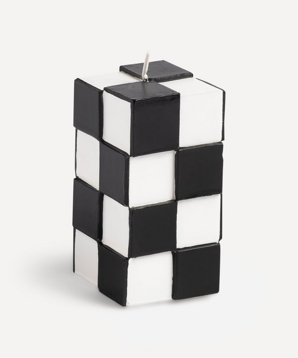 Klevering - Black Check Small Candle image number null