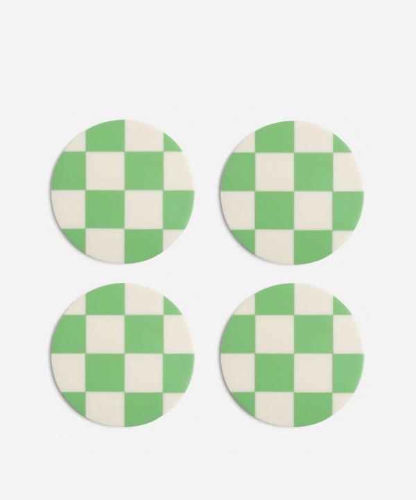 Klevering - Set of Four Mint-Check Coasters image number null