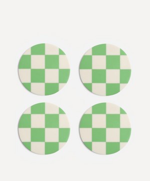 Klevering - Set of Four Mint-Check Coasters image number 0