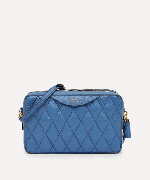 Anya Hindmarch - Quilted and Snake Print Leather Double Zip Cross-Body Bag