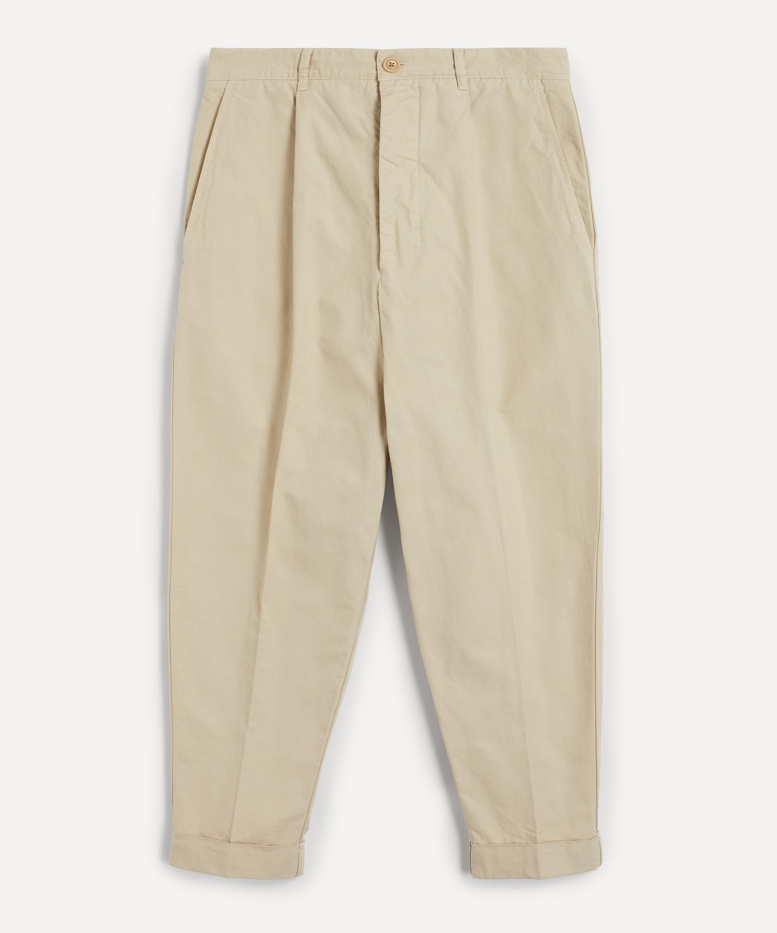 Ami Paris Oversized Carrot Fit Trousers in Brown for Men