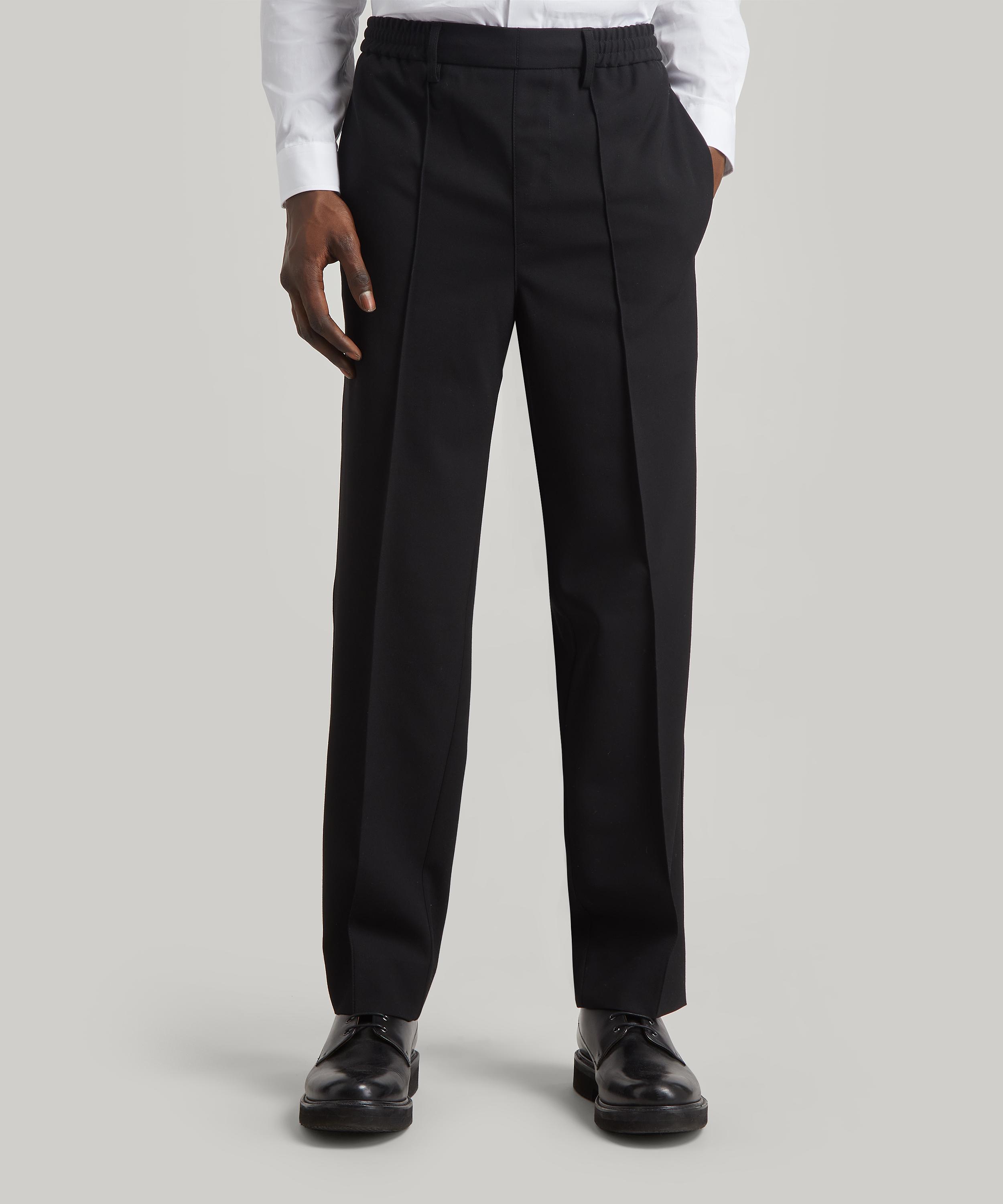 Mens AMI Paris grey Virgin Wool Elasticated Trousers