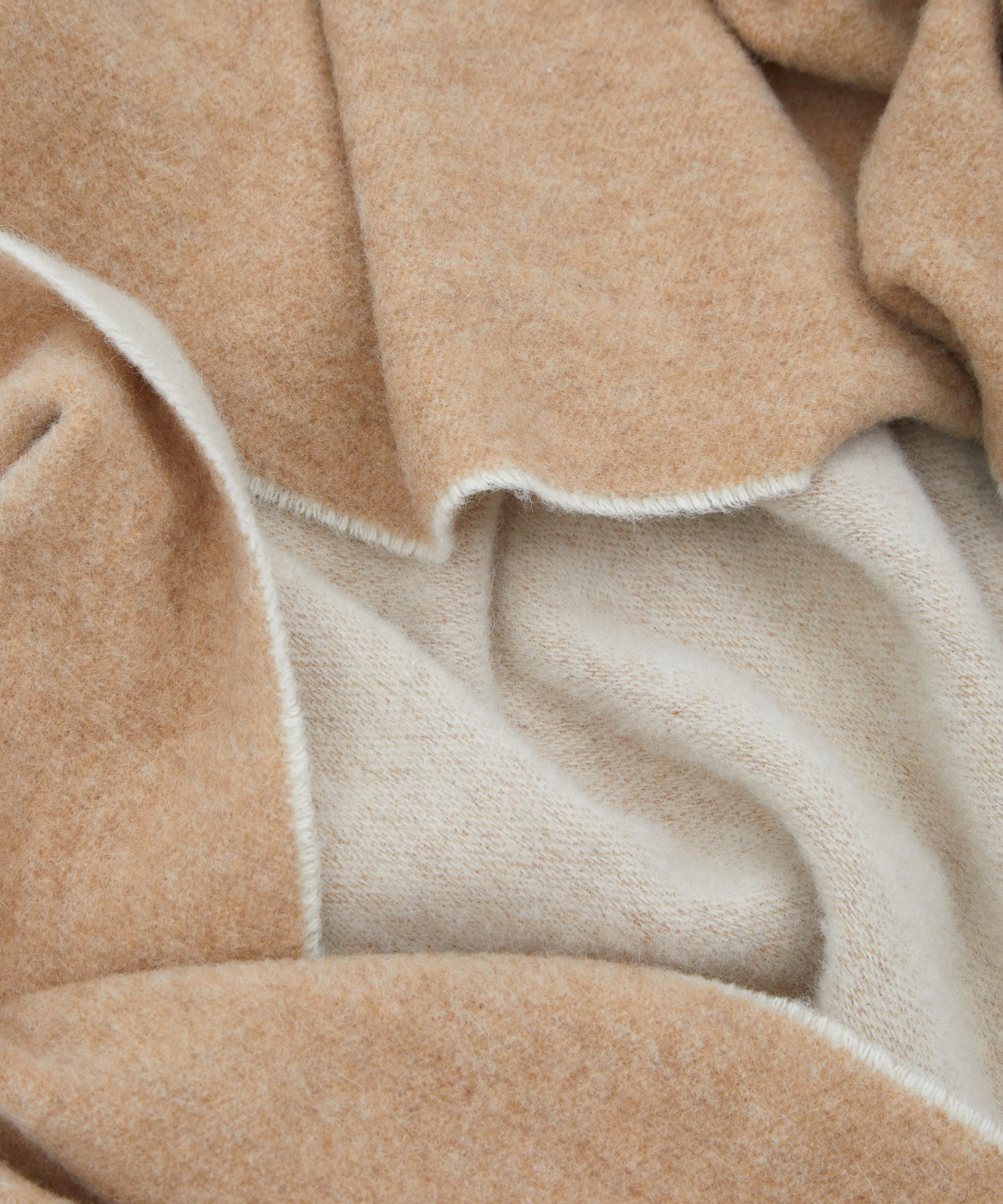 Ganni - Cream Fringed Wool Scarf image number 3