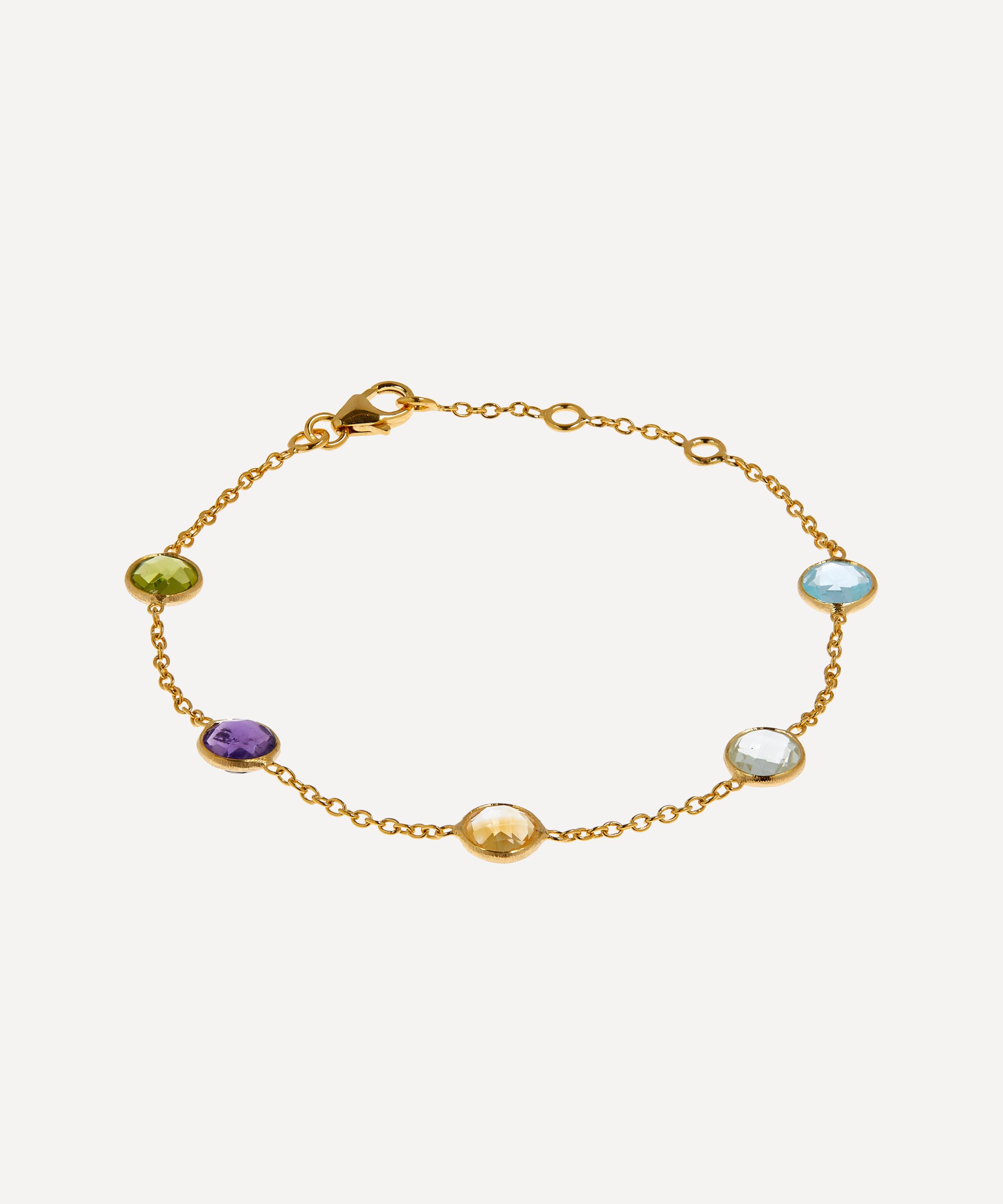 Auree - 18ct Gold Plated Vermeil Silver Chennai Multi Gemstone Bracelet image number 0