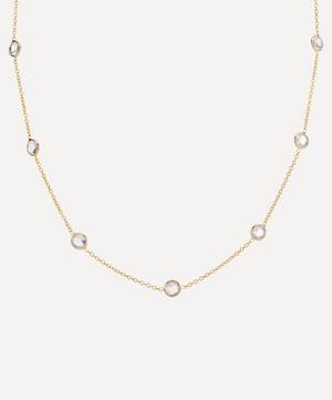 18ct Gold Plated Vermeil Silver Antibes Crystal Necklace