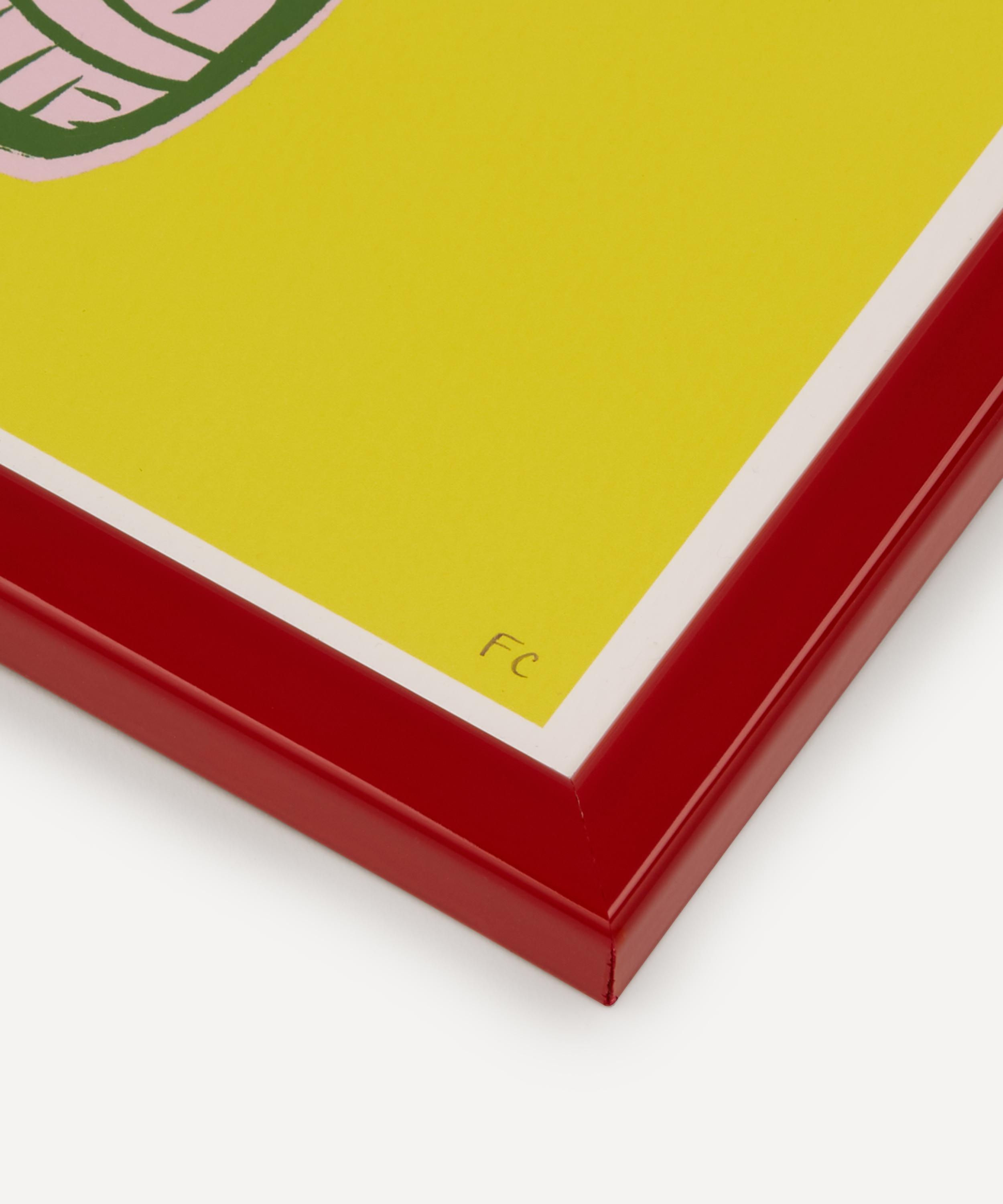 Frances Costelloe - Bamboo Vase with Tulips on Butter Yellow Framed A4 Giclée Print image number 2