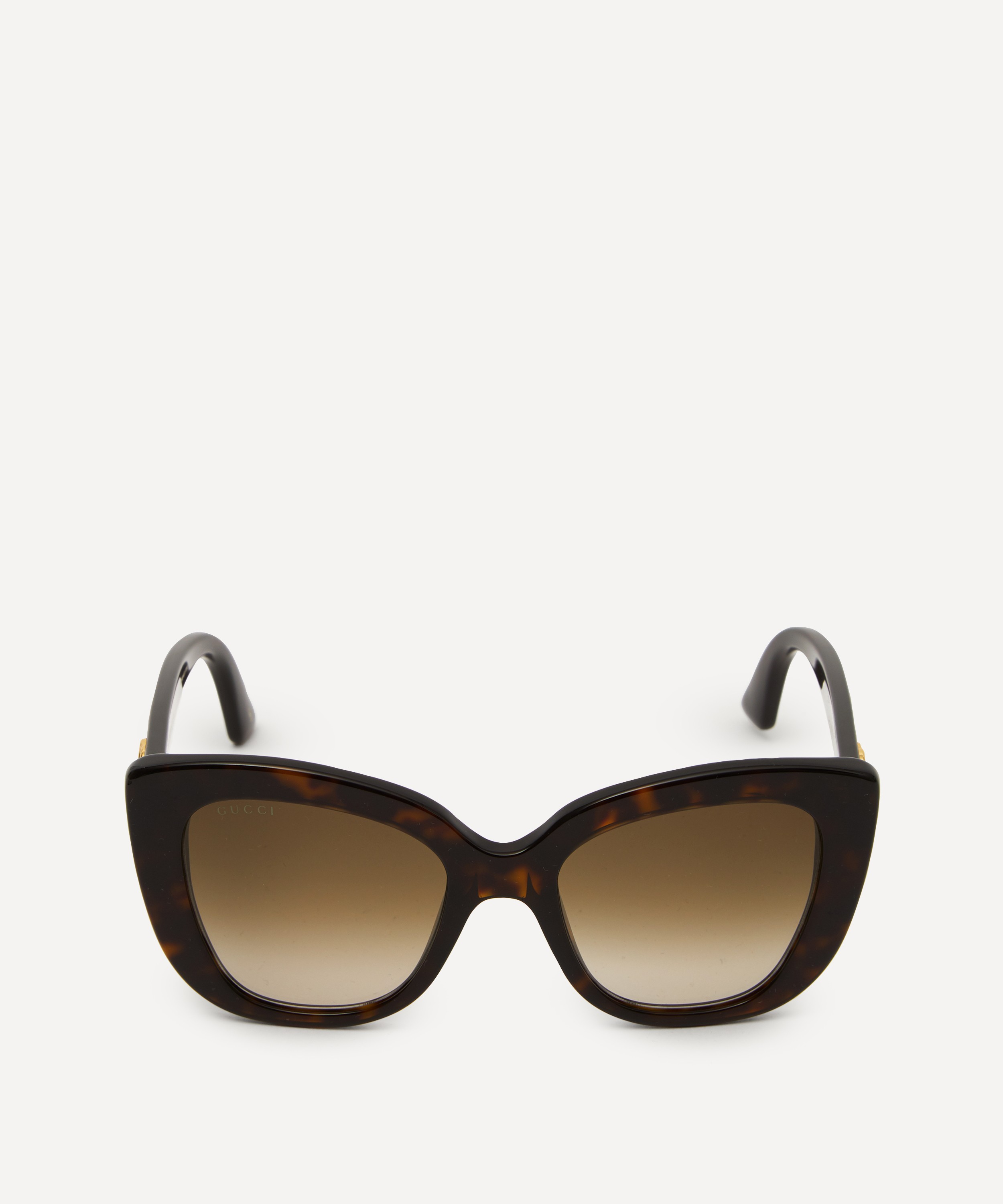 Oversized cat-eye tortoiseshell acetate and gold-tone optical glasses