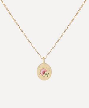 18ct Gold The Rose and Diamond Pendant Necklace