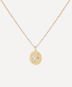 Cece Jewellery - 18ct Gold The Dove and Rose Diamond Pendant Necklace image number 0