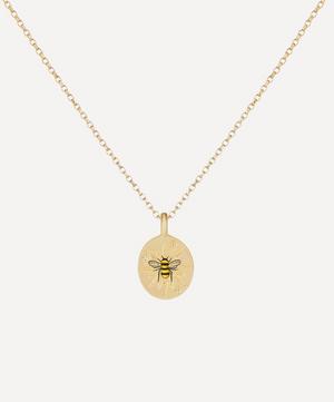 Cece Jewellery - 18ct Gold The Sun and Bee Diamond Pendant Necklace image number 0