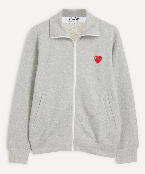 Comme des Garçons Play - Heart Logo Print Zip-Through Sweatshirt image number 0