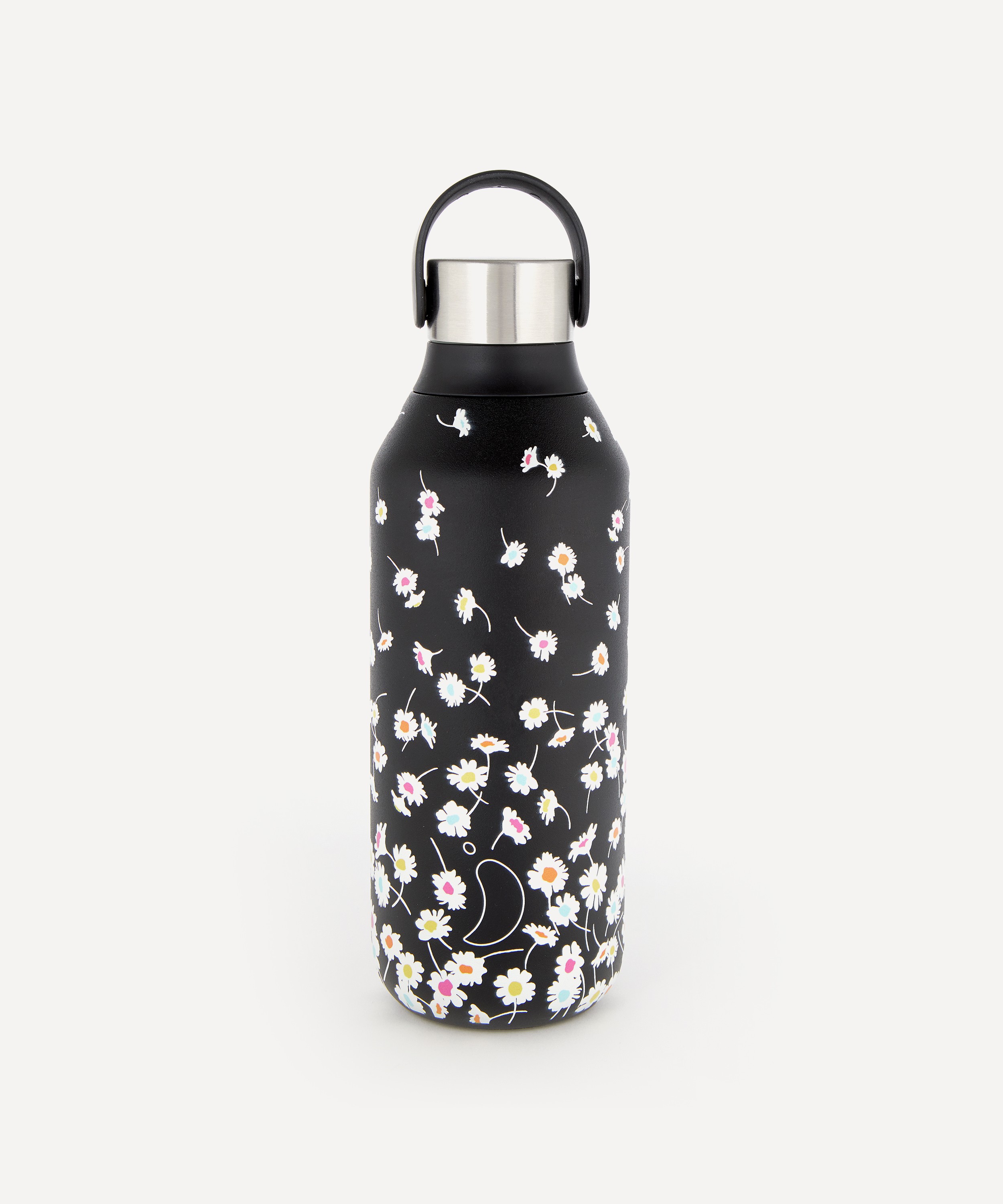 Chilly's black stainless steel bottle, branded bottles