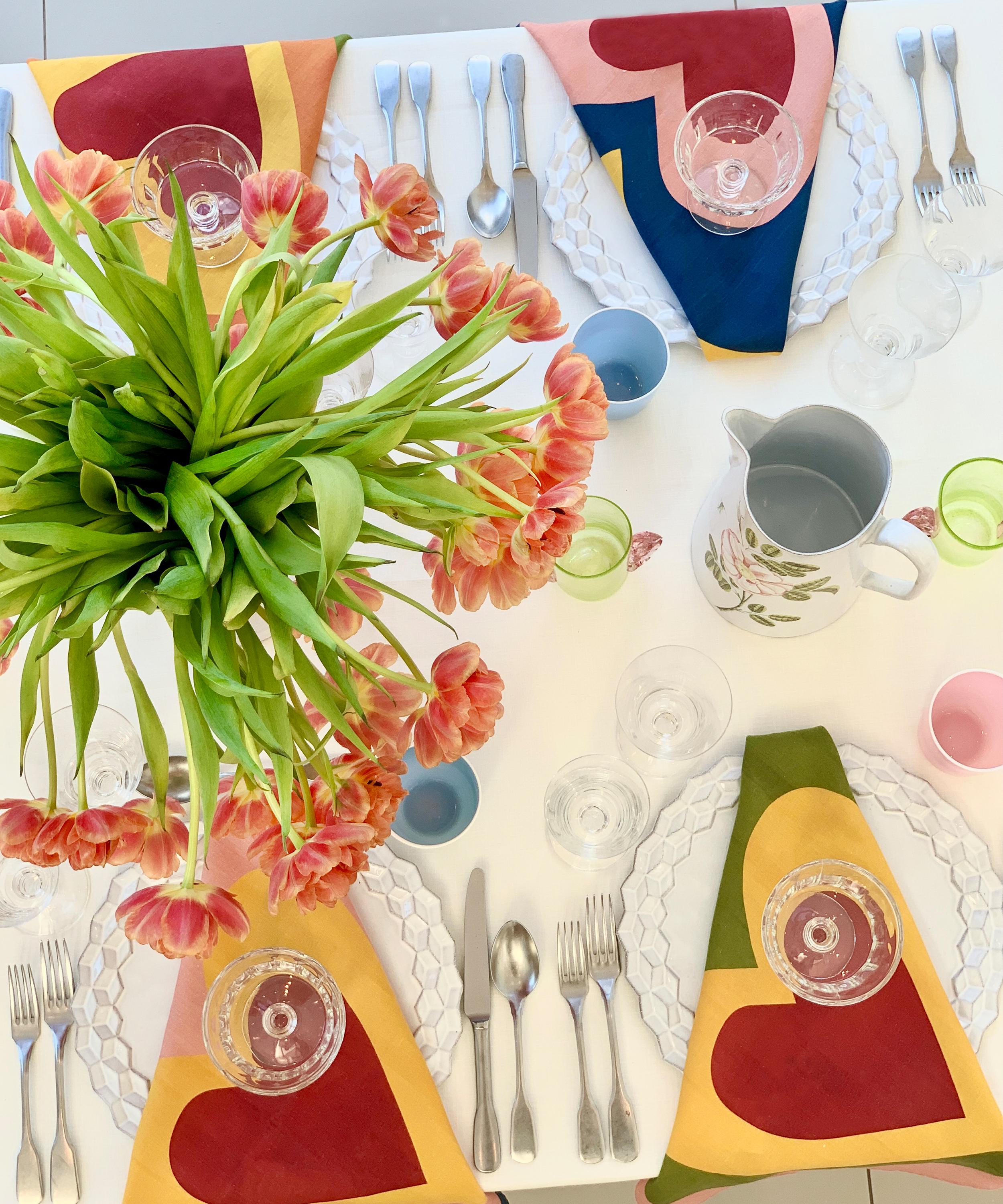 Summerill & Bishop - Heart Linen Napkins Set of Six image number 2