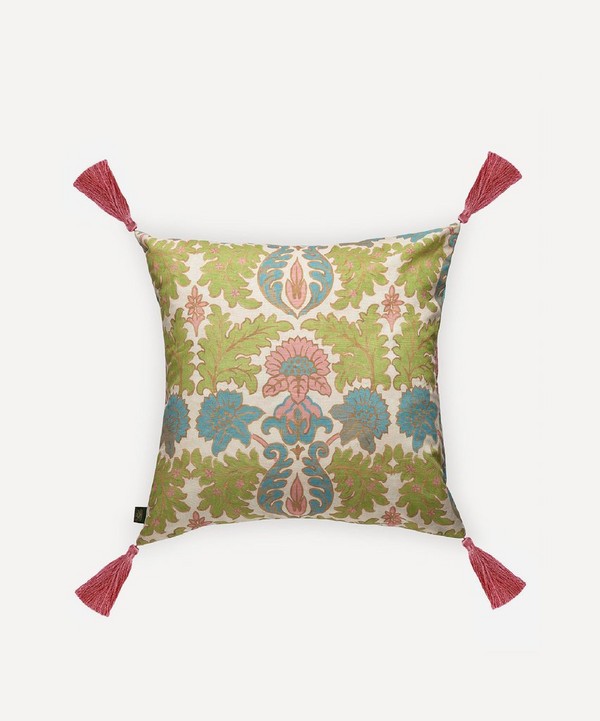 House of Hackney - Emania Large Cotton-Linen Tassel Cushion image number null