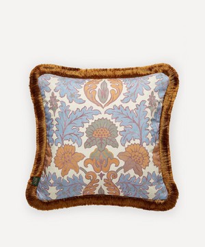 House of Hackney - Emania Medium Cotton-Linen Fringed Cushion image number 0