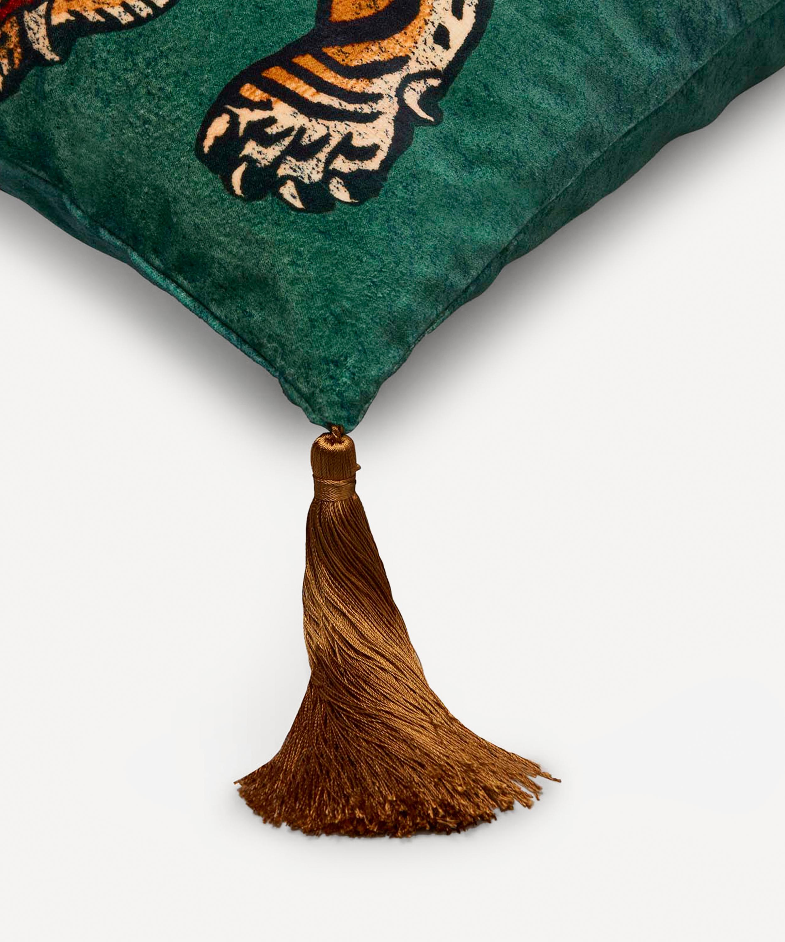 House of Hackney - Saber Medium Velvet Tassel Cushion image number 1