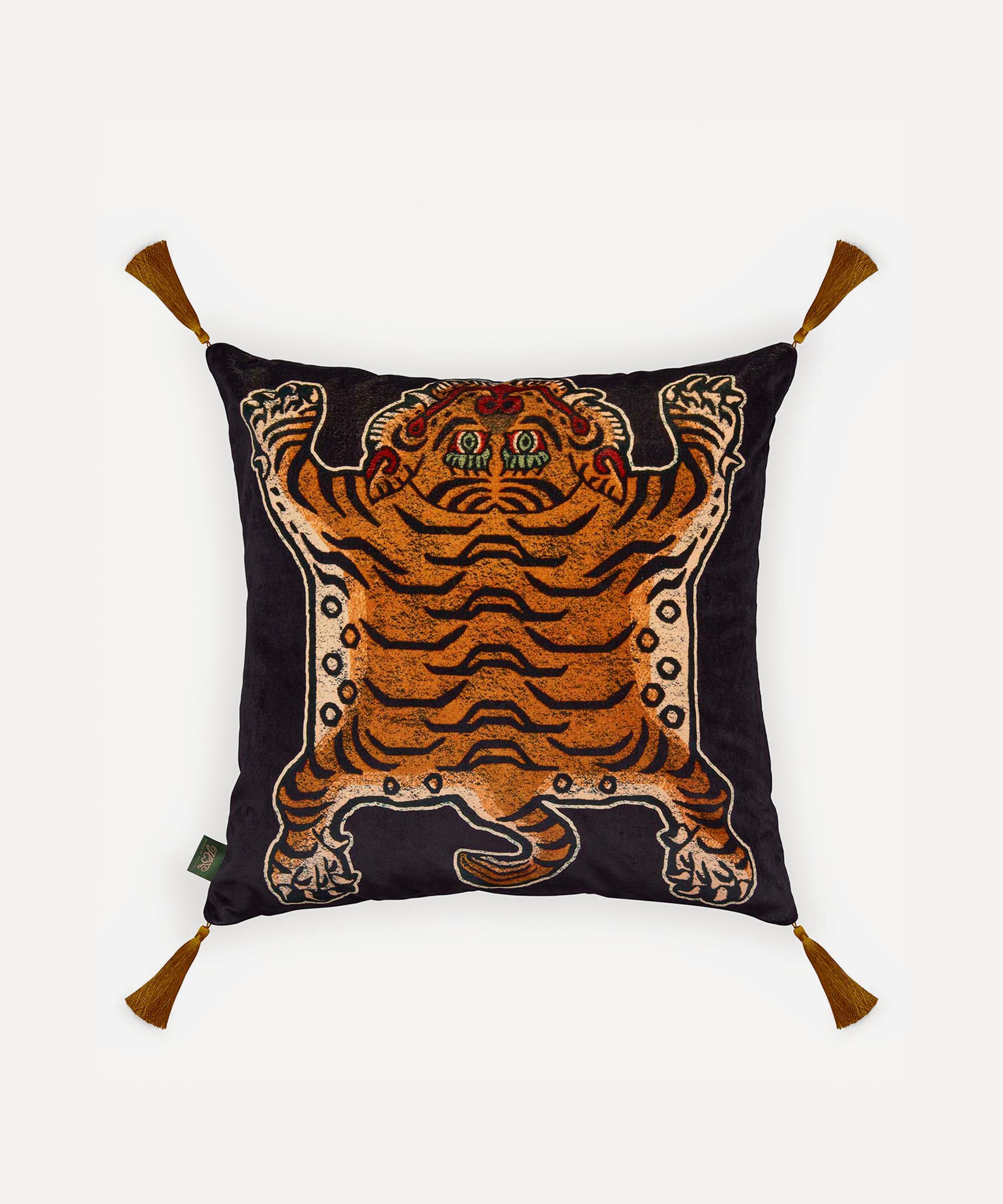 House of Hackney - Saber Medium Velvet Tassel Cushion image number 0