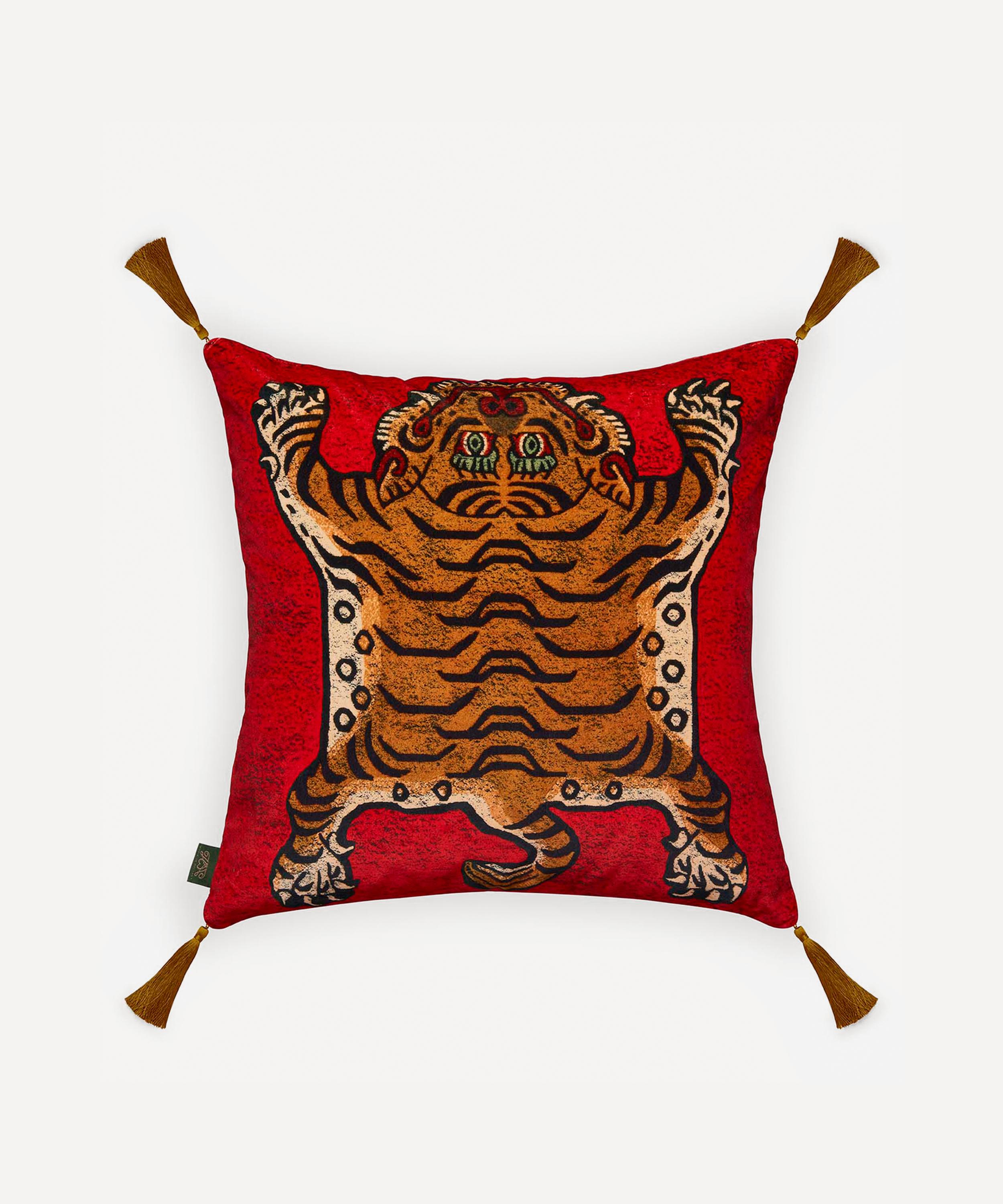 House of Hackney - Saber Medium Velvet Tassel Cushion image number 0