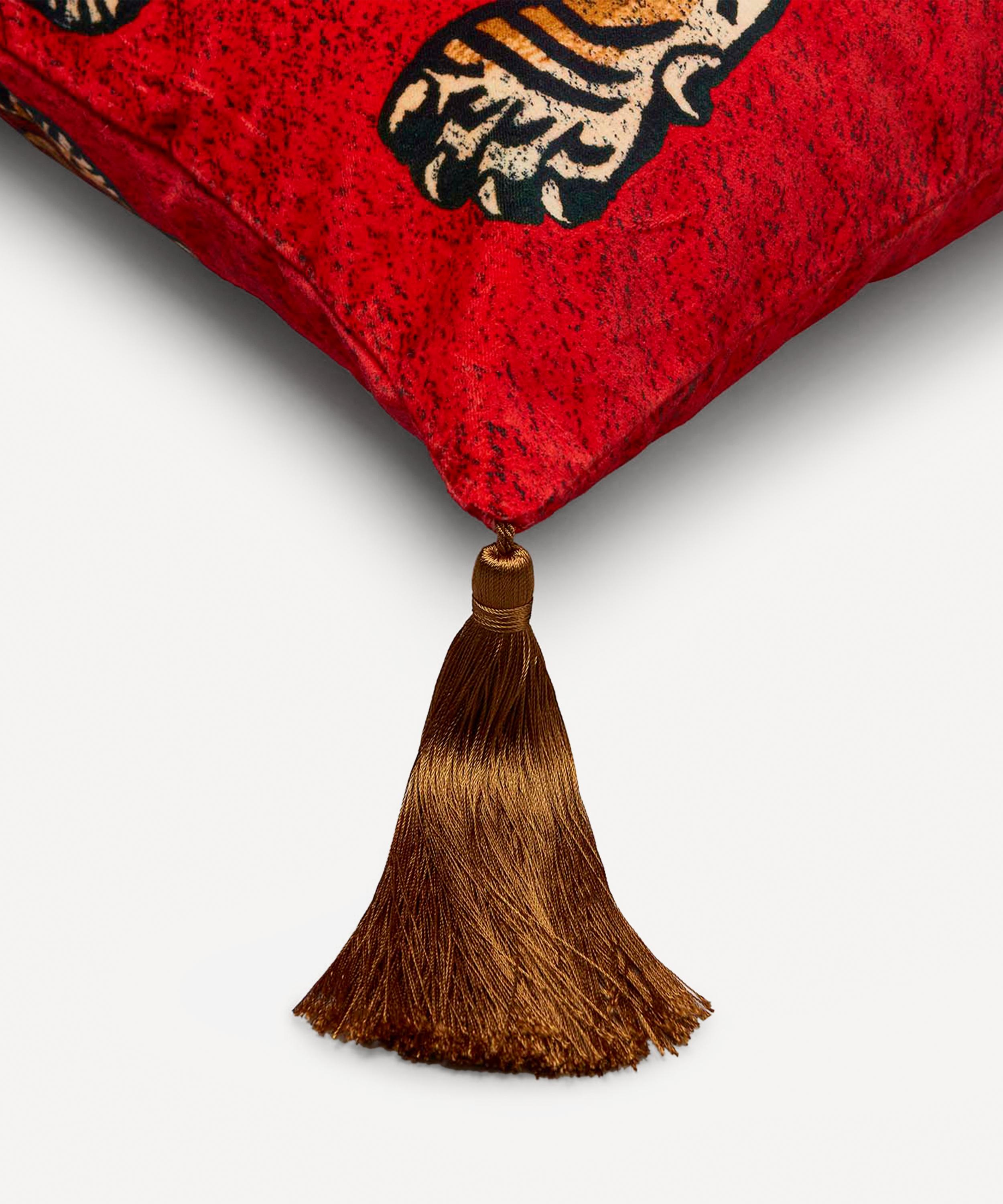 House of Hackney - Saber Medium Velvet Tassel Cushion image number 2