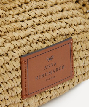 Anya Hindmarch - Small Raffia and Leather Drawstring Tote Bag image number 3