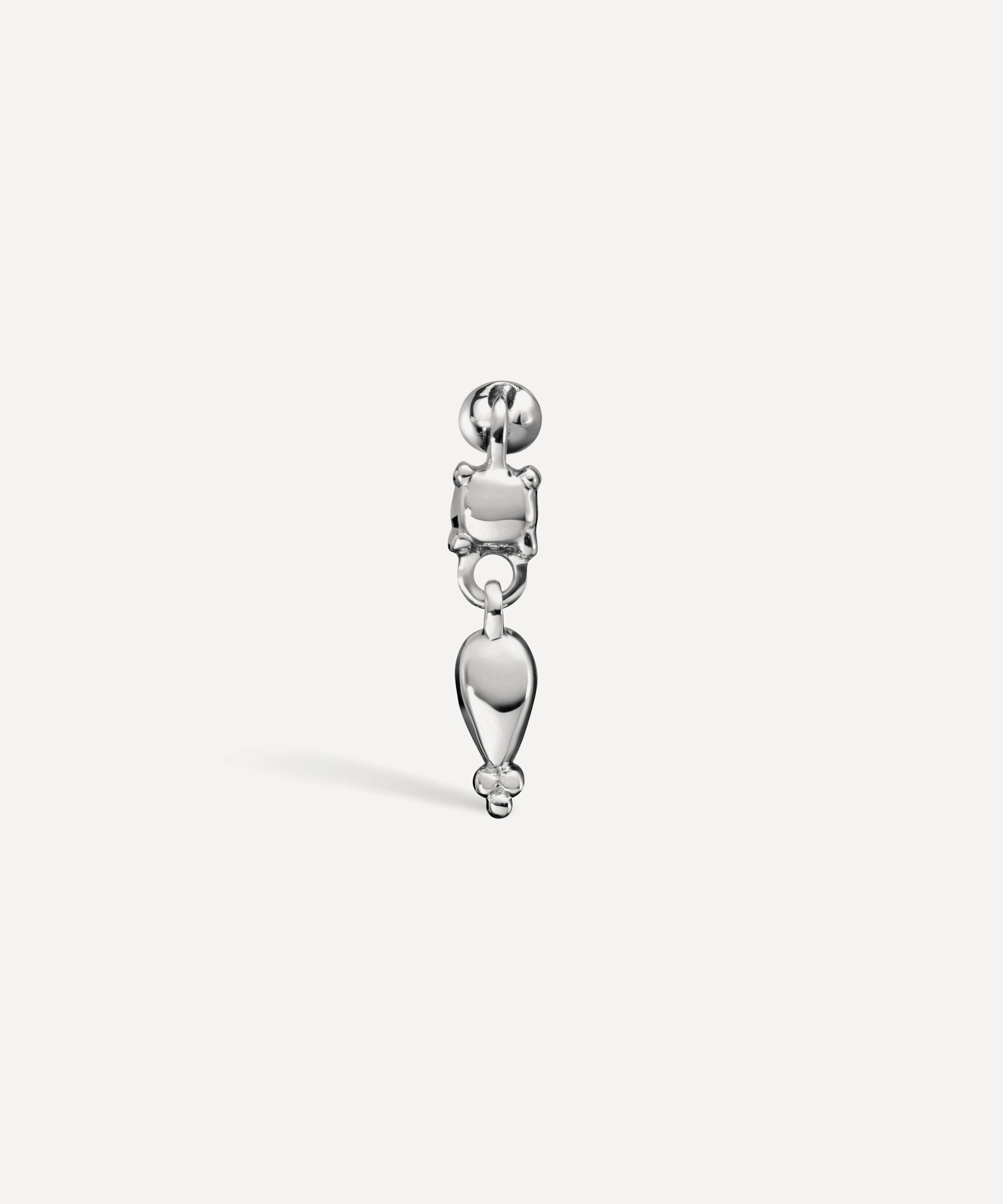 Maria Tash - 14ct Single Tassel Threaded Charm Earring image number 1