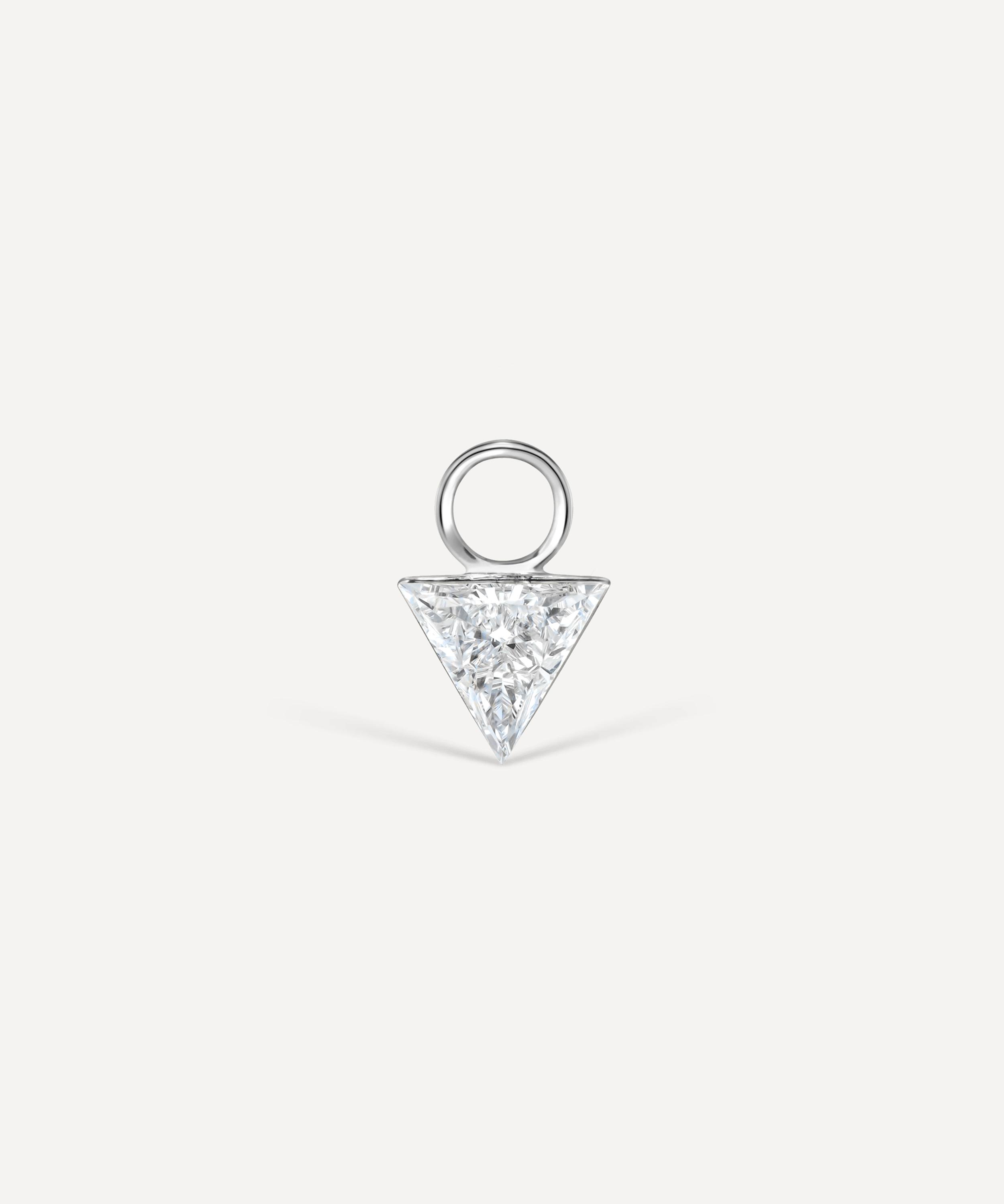 Maria Tash - 18ct 4mm Invisible Set Triangle Diamond Charm image number 0