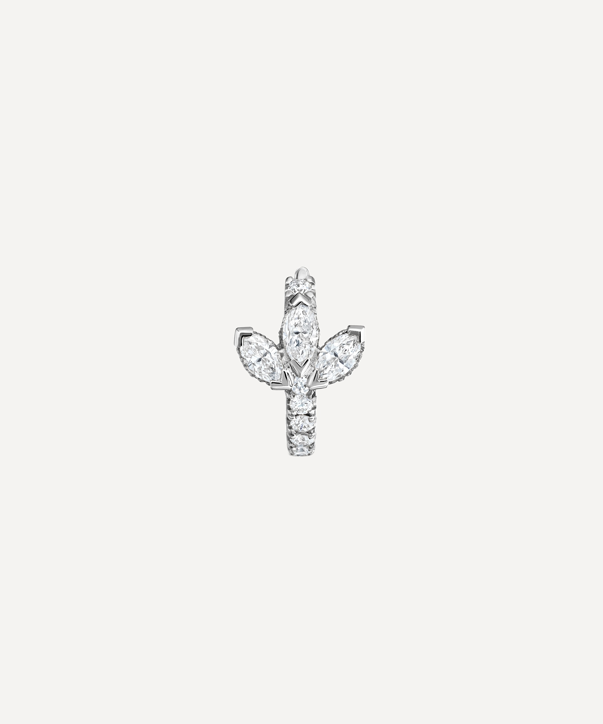 Maria Tash - 18ct 6.5mm Diamond Lotus Eternity Hoop Earring image number 2