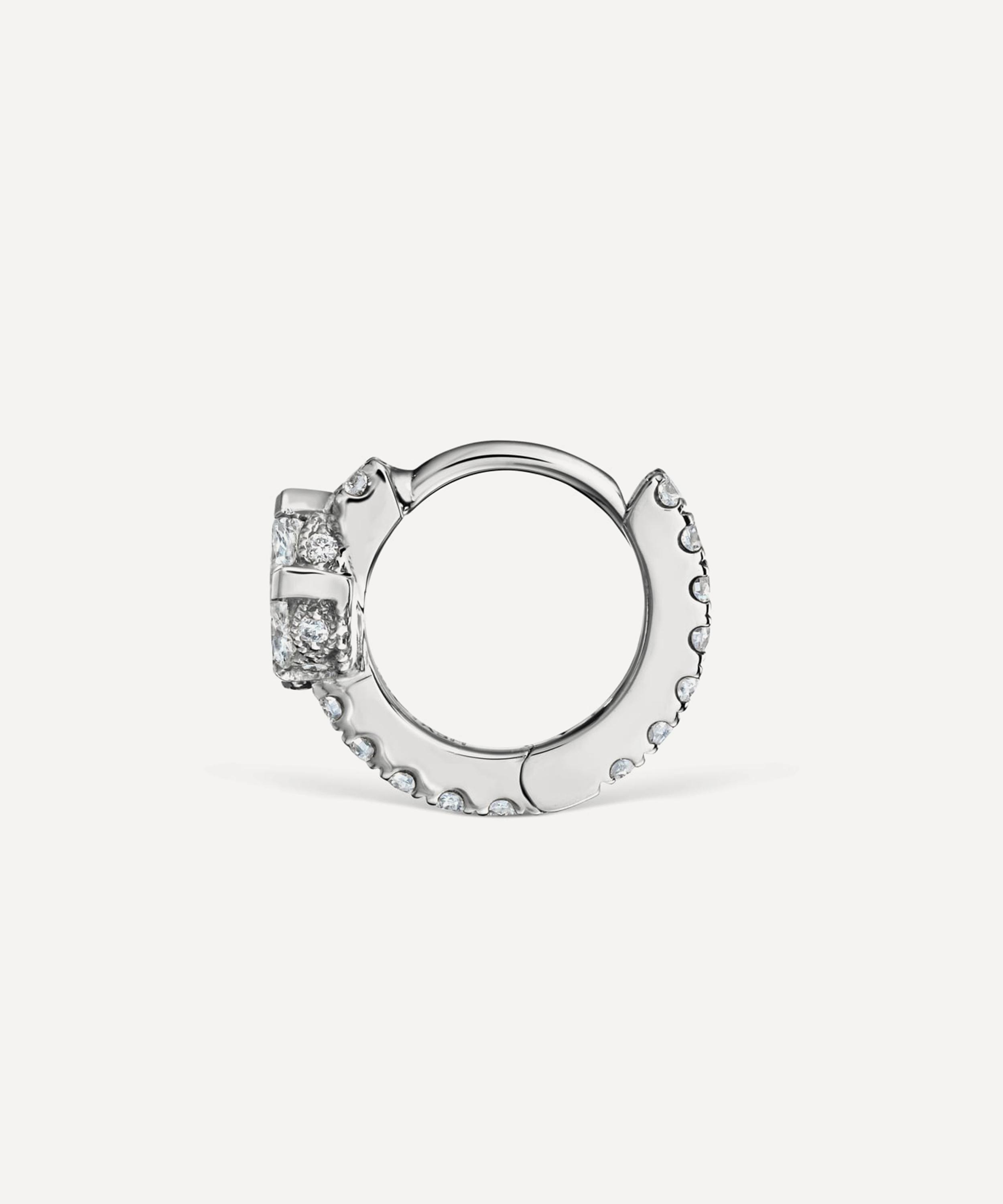 Maria Tash - 18ct 6.5mm Diamond Lotus Eternity Hoop Earring image number 3