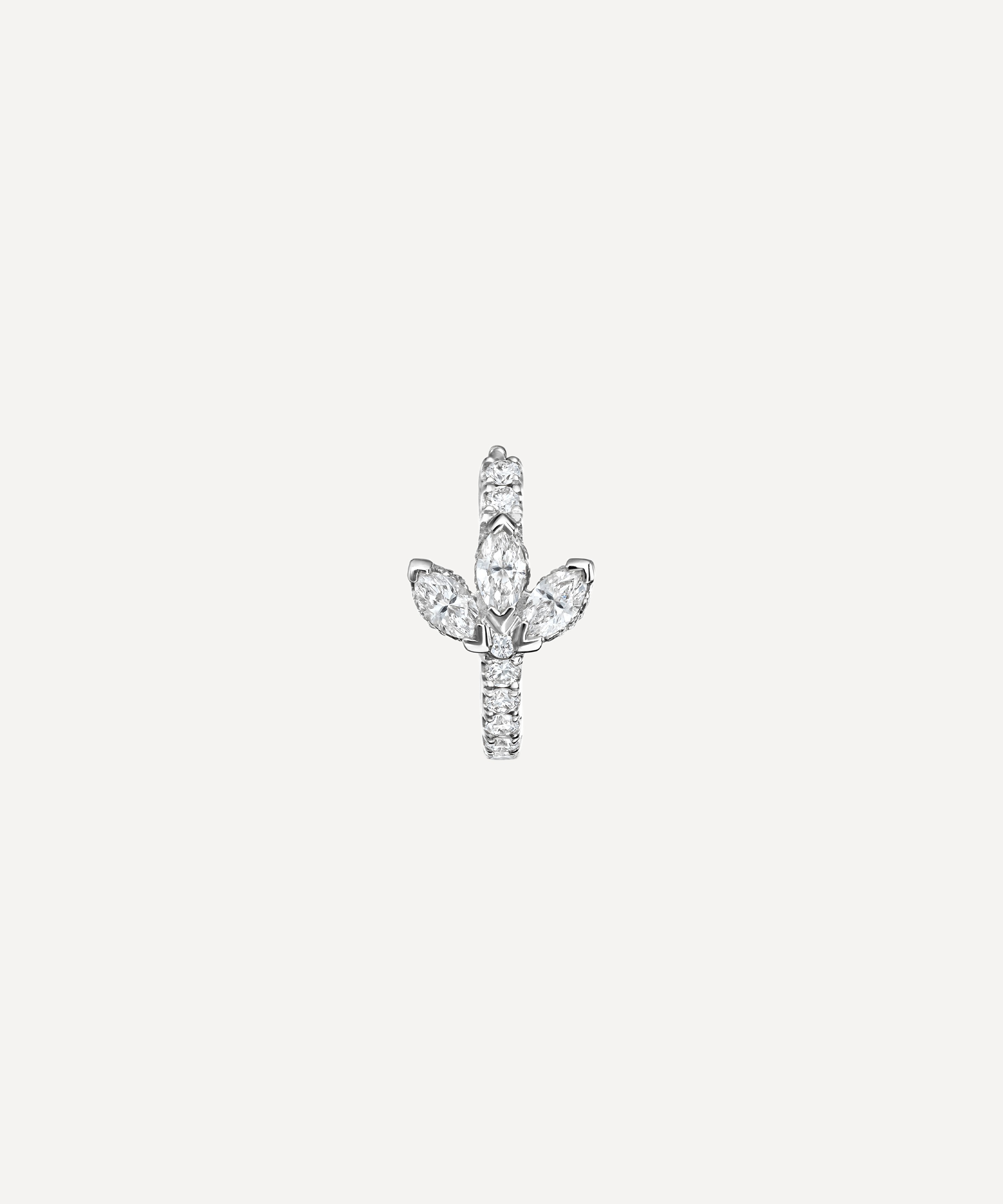 Maria Tash - 18ct 8mm Diamond Lotus Eternity Hoop Earring image number 2