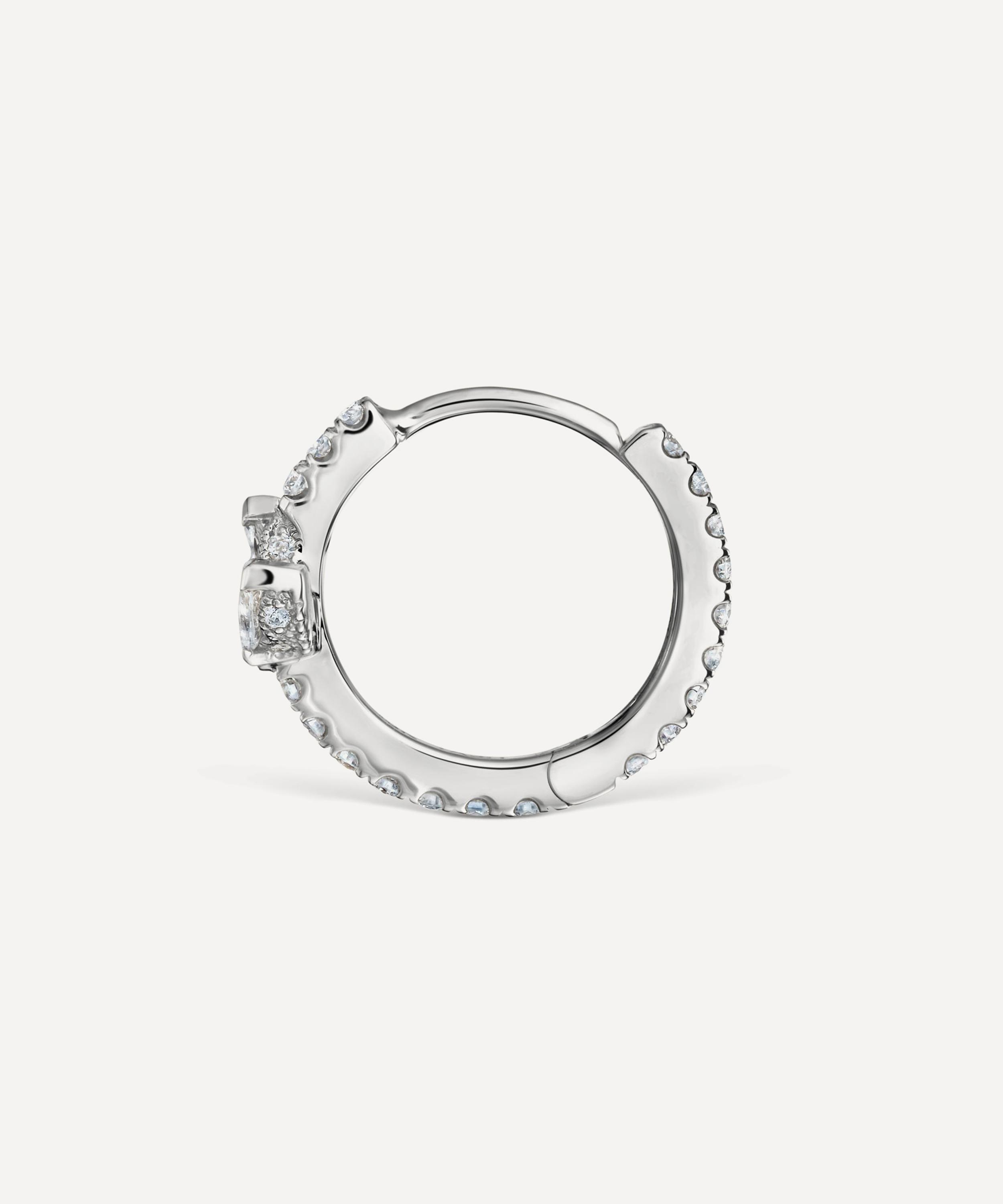 Maria Tash - 18ct 9.5mm Diamond Lotus Eternity Hoop Earring image number 2