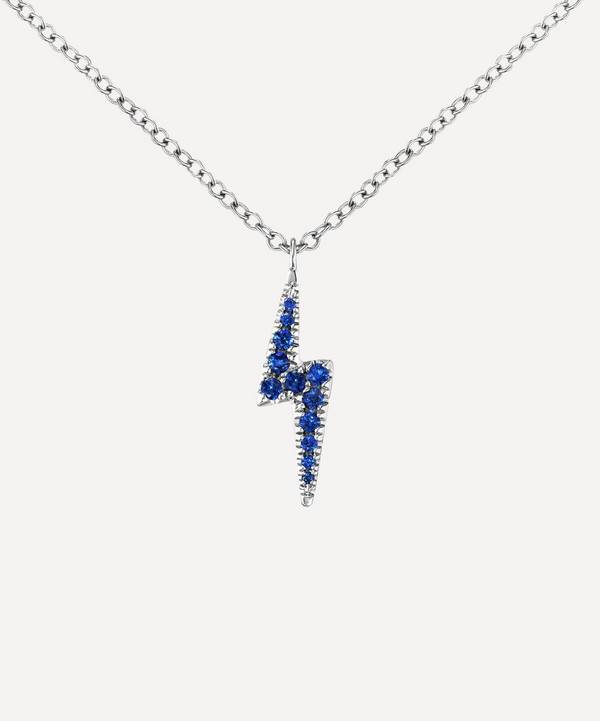 Maria Tash - 18ct Diamond and Sapphire Lightning Bolt Necklace image number 0