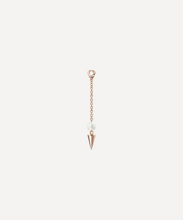 Maria Tash - 14ct 20mm Pearl and Short Spike Pendulum Charm image number null