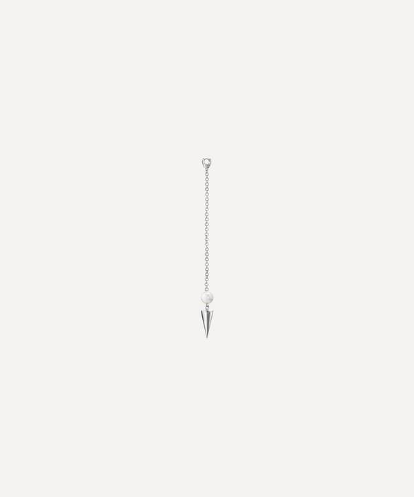 Maria Tash - 14ct Long Pearl and Spike Pendulum Charm image number 0