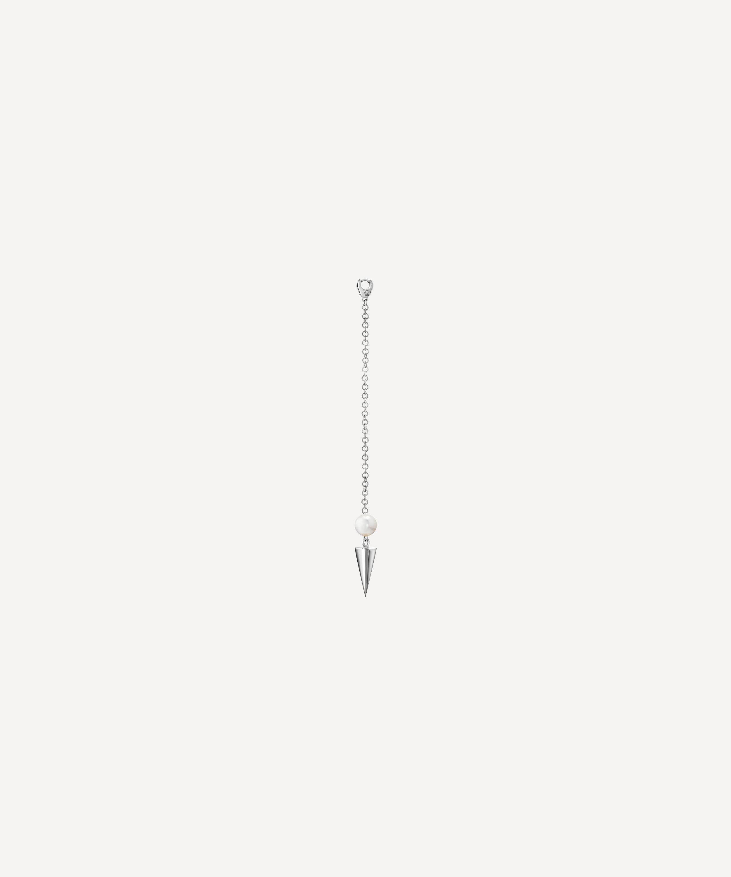 Maria Tash - 14ct 40mm Pearl and Long Spike Pendulum Charm image number 0