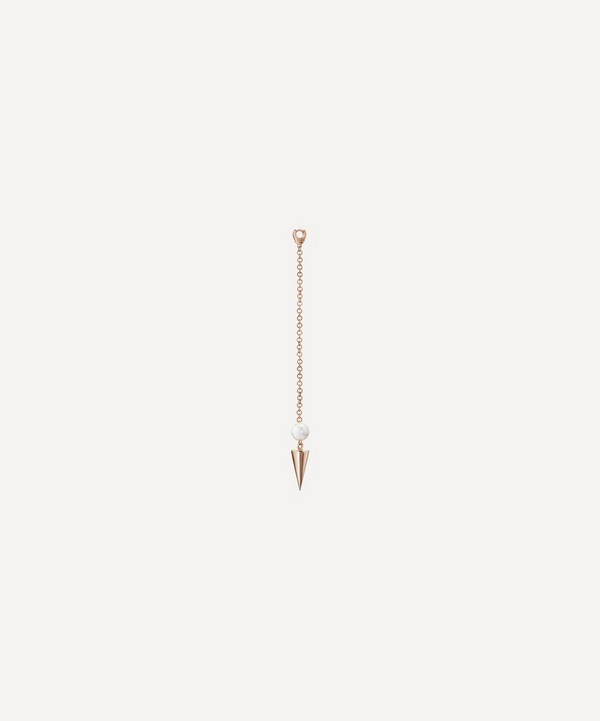 Maria Tash - 14ct 40mm Pearl and Long Spike Pendulum Charm image number null