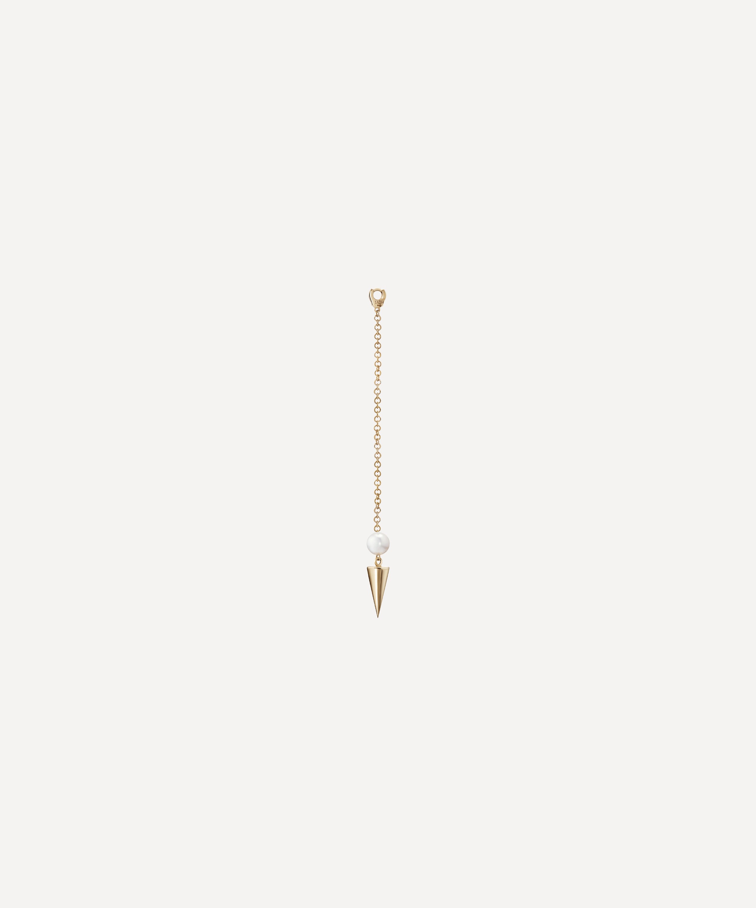Maria Tash - 14ct 40mm Pearl and Long Spike Pendulum Charm