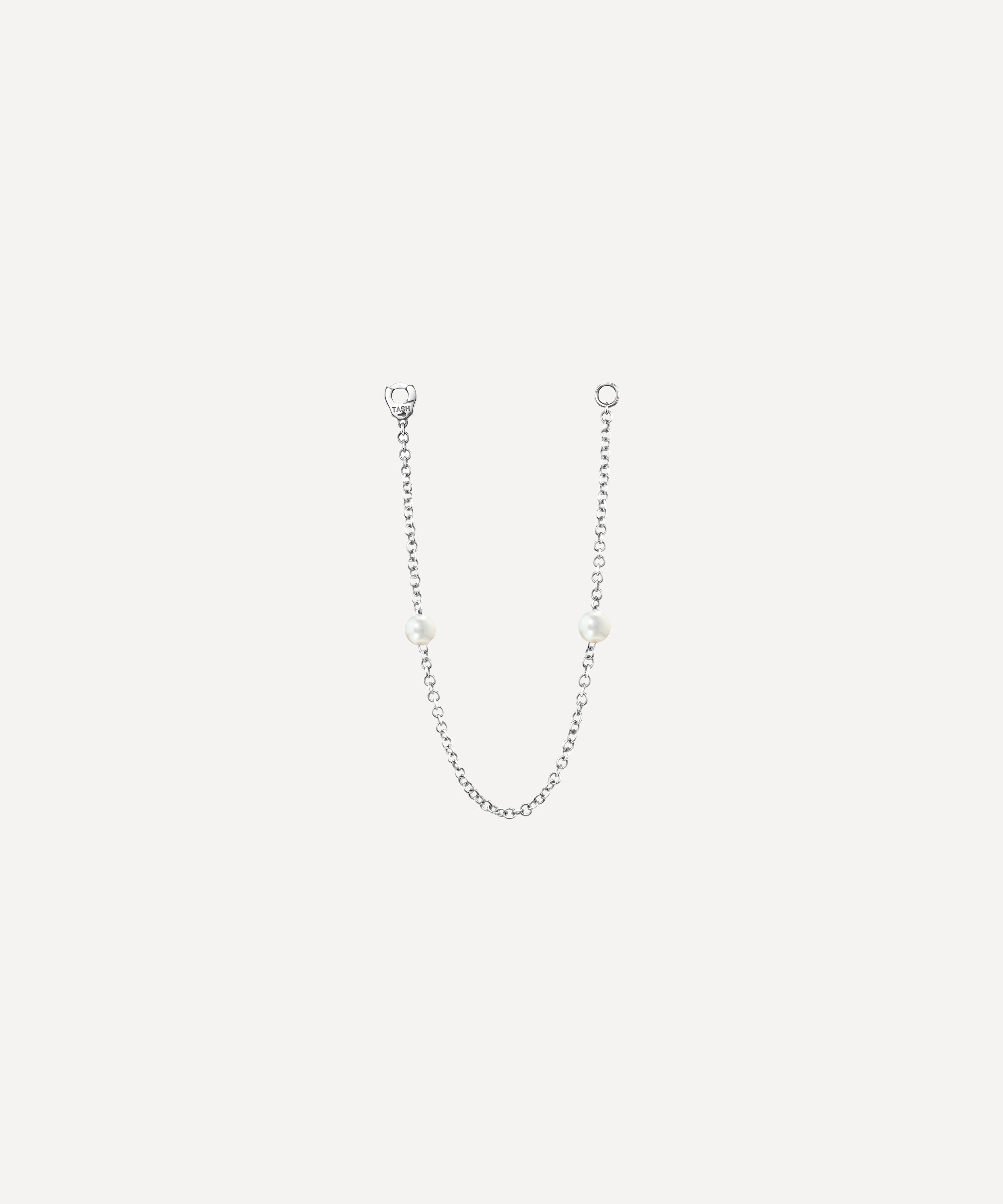 Maria Tash - 14ct 76mm Double Pearl Chain Connecting Charm image number 0