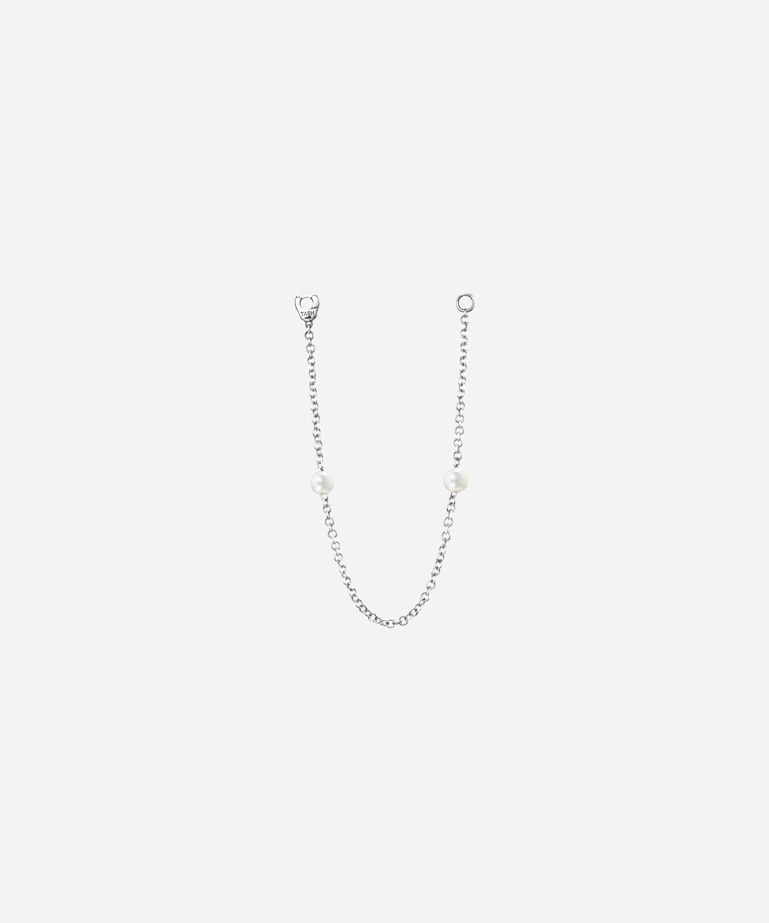 Maria Tash - 14ct 76mm Double Pearl Chain Connecting Charm