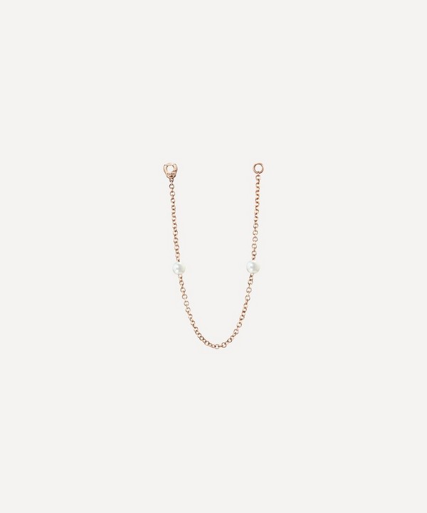 Maria Tash - 14ct 76mm Double Pearl Chain Connecting Charm image number null