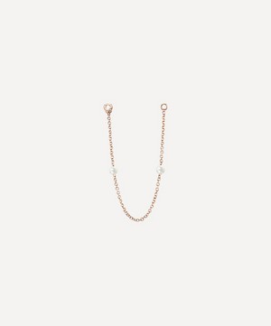 Maria Tash - 14ct 76mm Double Pearl Chain Connecting Charm image number 0