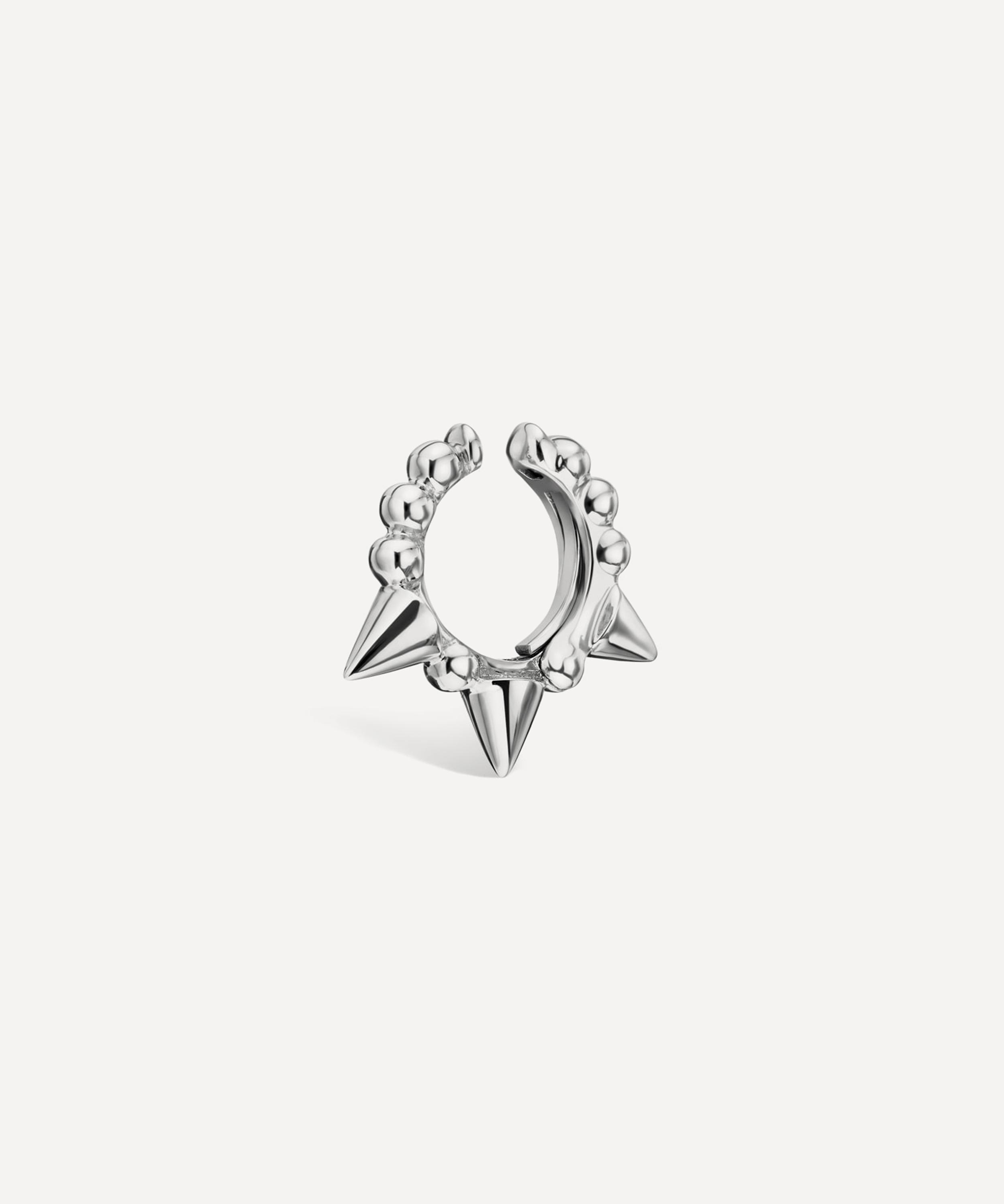 Maria Tash - 14ct 6.5mm Granulated Triple Short Spike Tash Cuff Earring image number 0