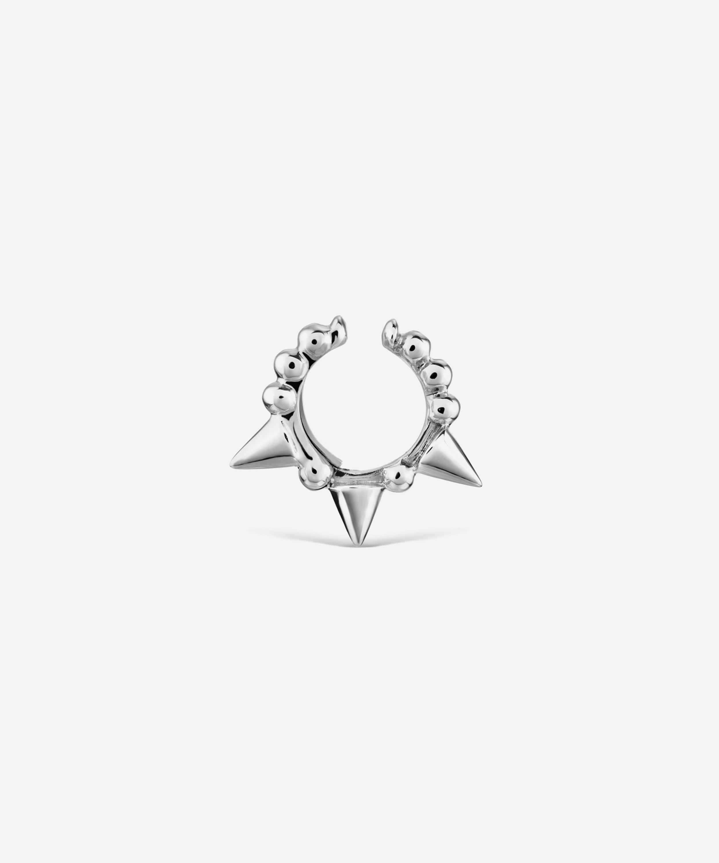 Maria Tash - 14ct 6.5mm Granulated Triple Short Spike Tash Cuff Earring image number 2